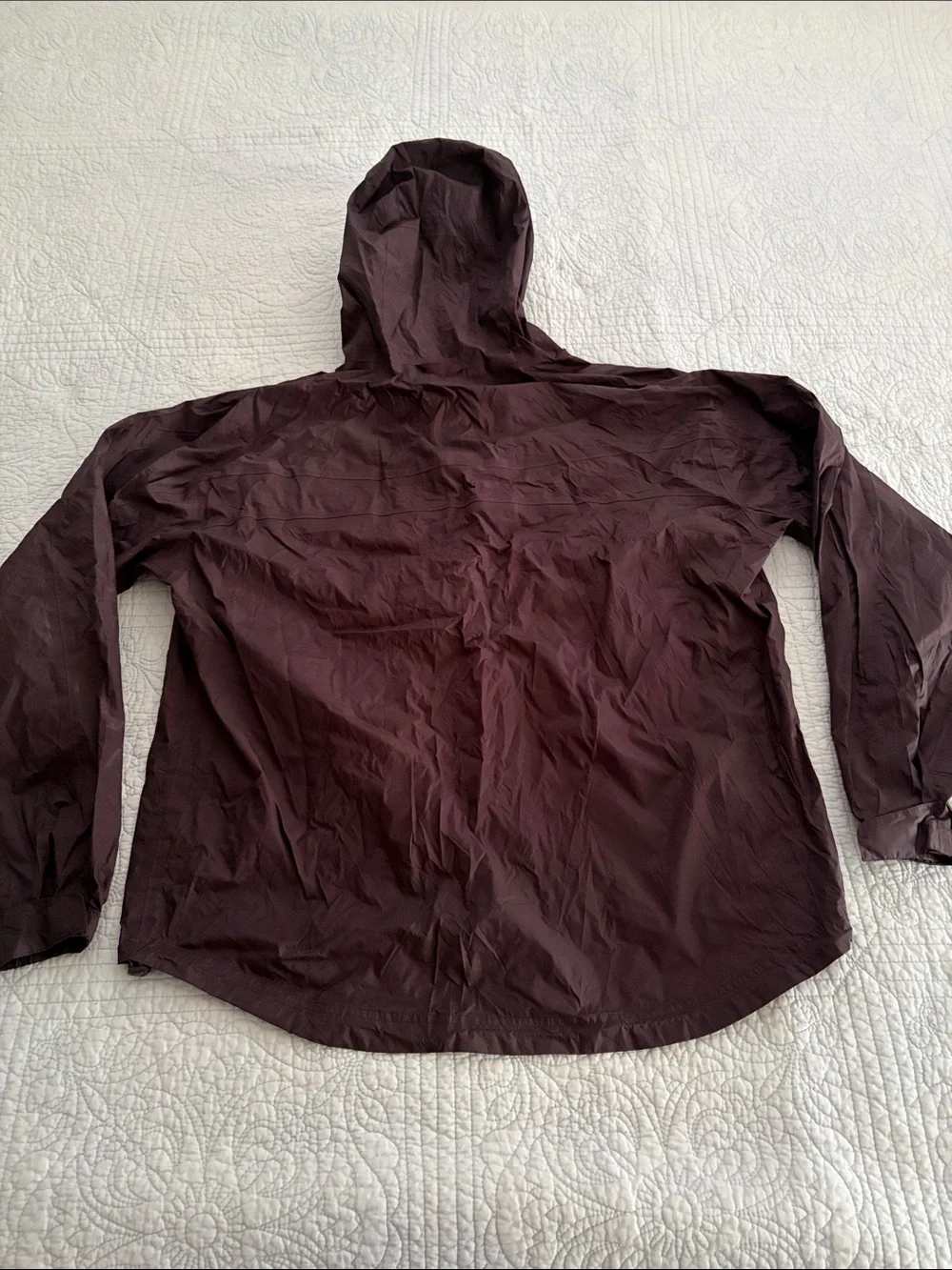 Men's Black Hooded Raincoat Jacket